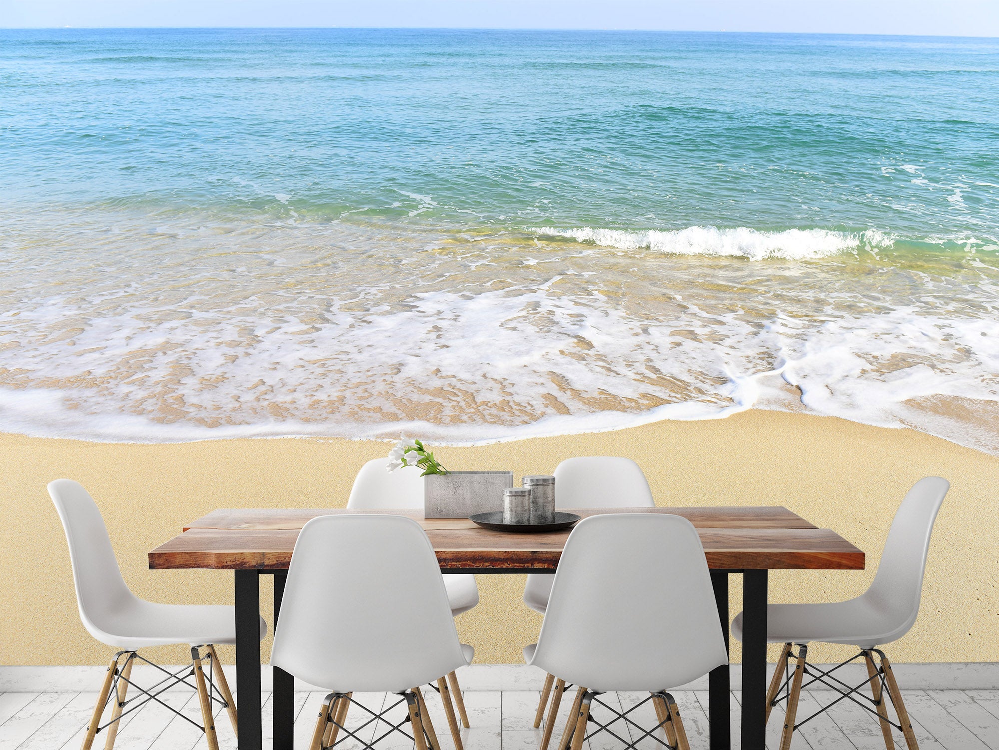 3D Beach Waves 2035 Wall Mural Wall Murals