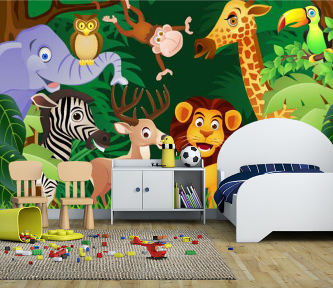 3D Forest Lovely Animals Wallpaper AJ Wallpaper 