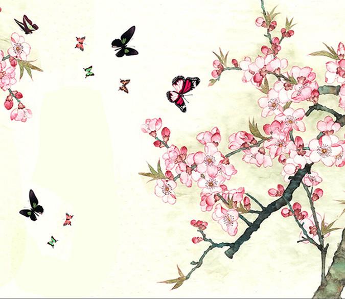 Lovely Flowers And Butterfly Wallpaper AJ Wallpaper 1 