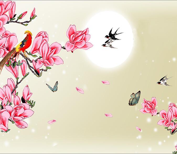 Gorgeous Flowers And Birds Wallpaper AJ Wallpaper 1 
