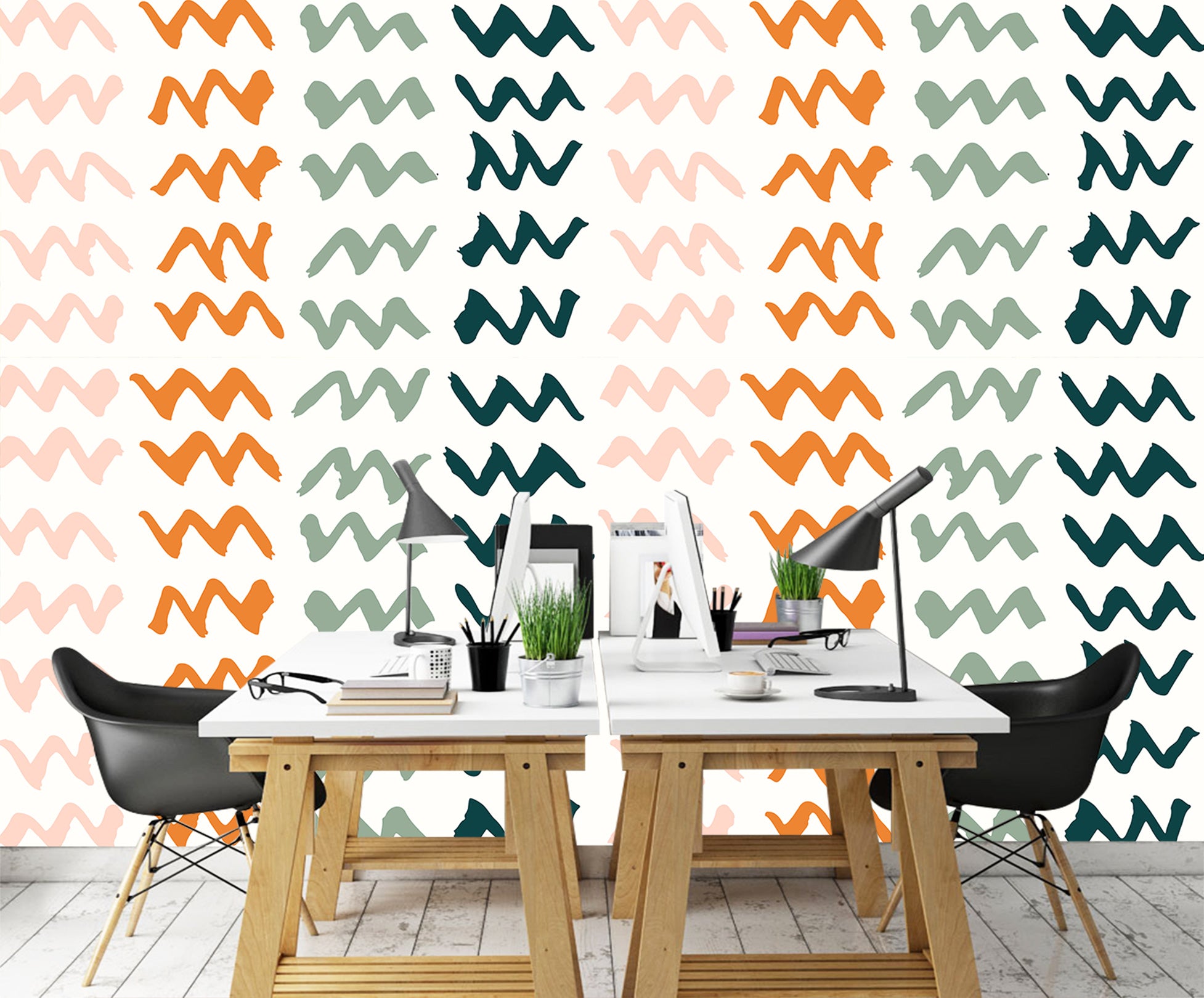3D Colorful Zigzag Line 120127 Kashmira Jayaprakash Wall Mural Wall Murals