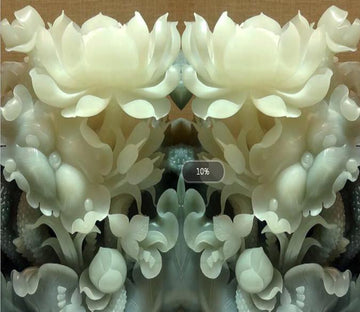 3D Flowers white jade Wallpaper AJ Wallpaper 1 