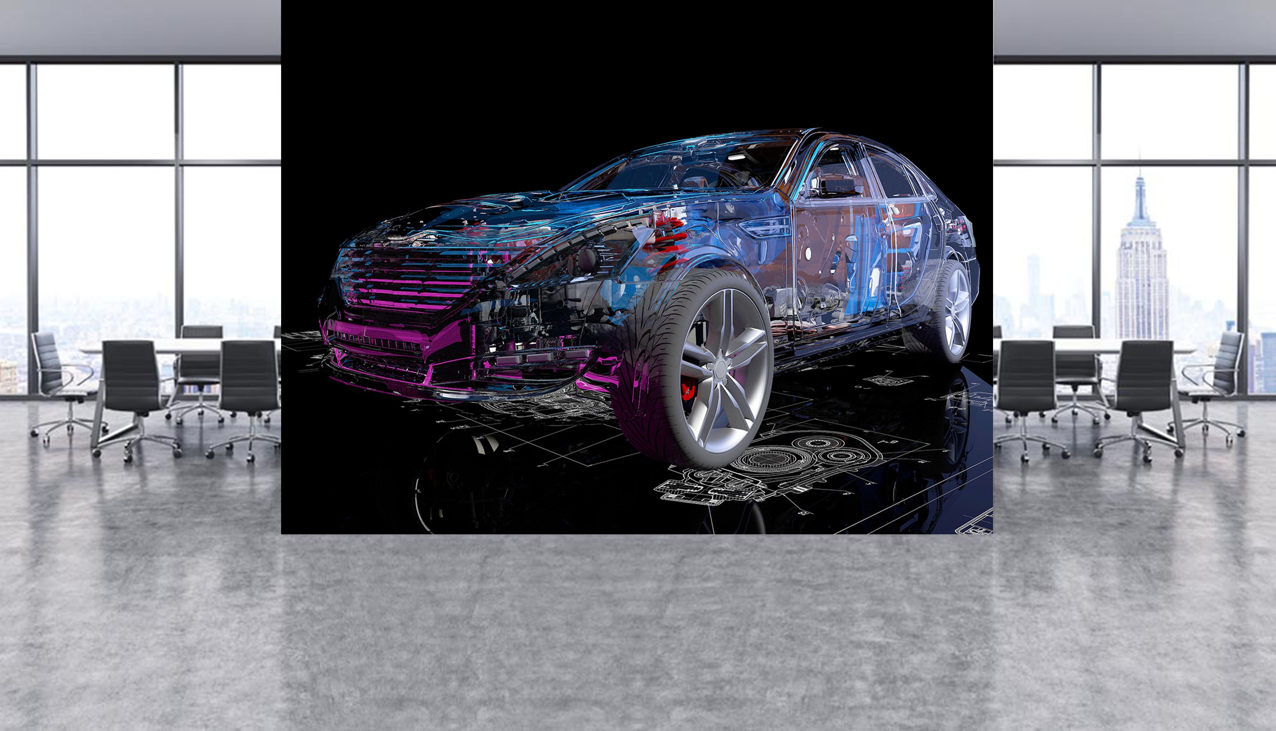 3D Transparent Cars 402 Vehicle Wall Murals