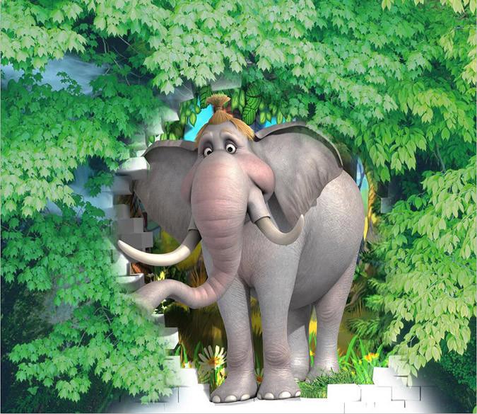 3D Animals elephant tree Wallpaper AJ Wallpaper 1 
