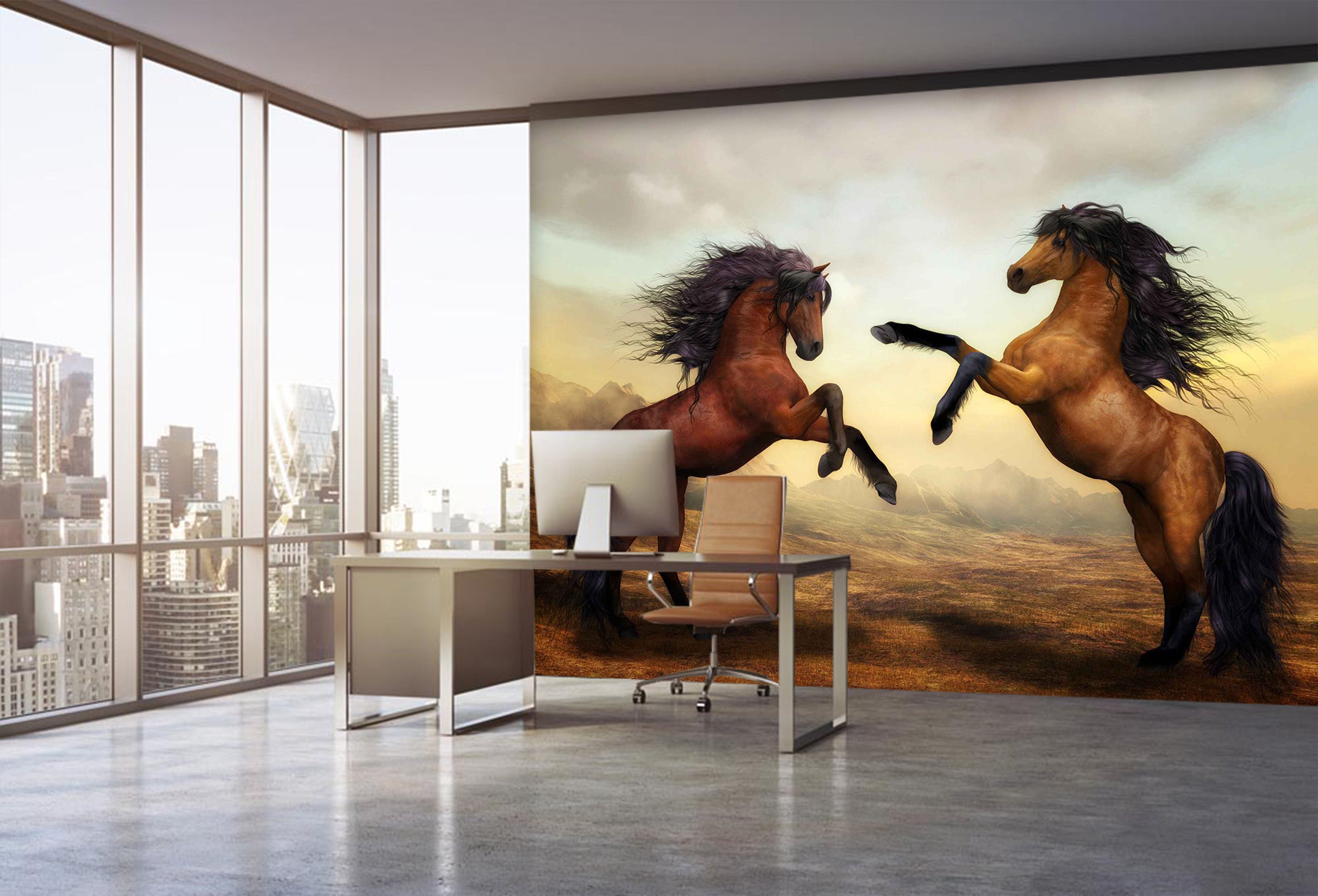 3D Horse Jumping 176 Wall Murals