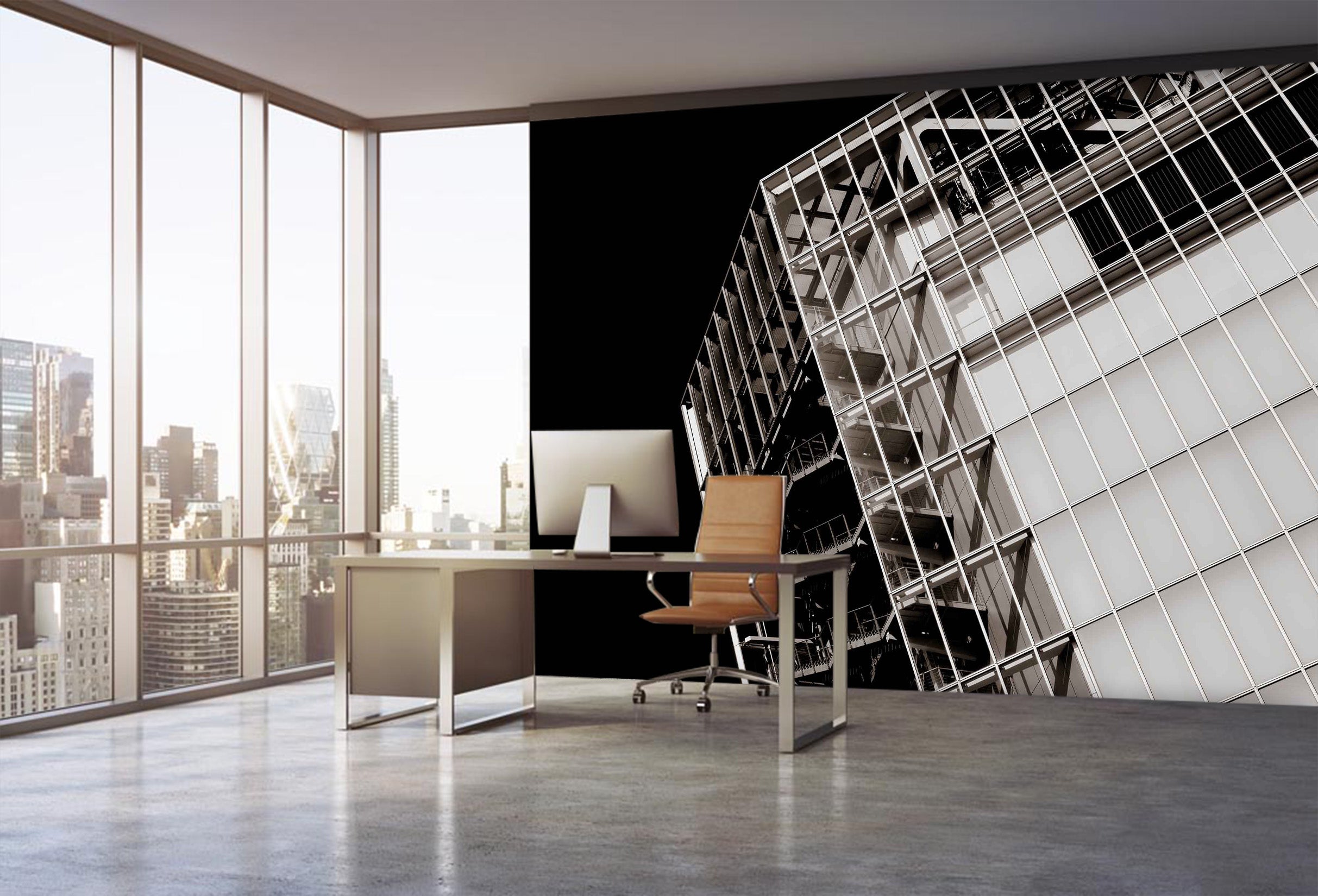 3D White Building 106 Noirblanc777 Wall Mural Wall Murals