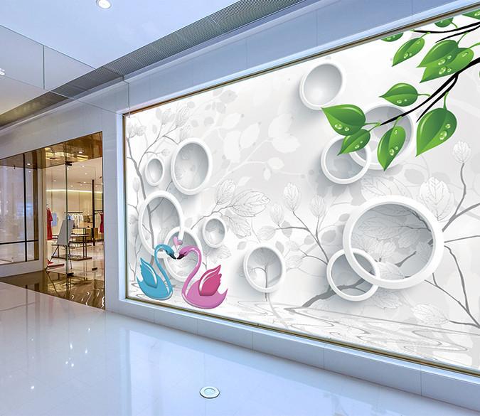 3D Beautiful Swan Wallpaper AJ Wallpaper 1 