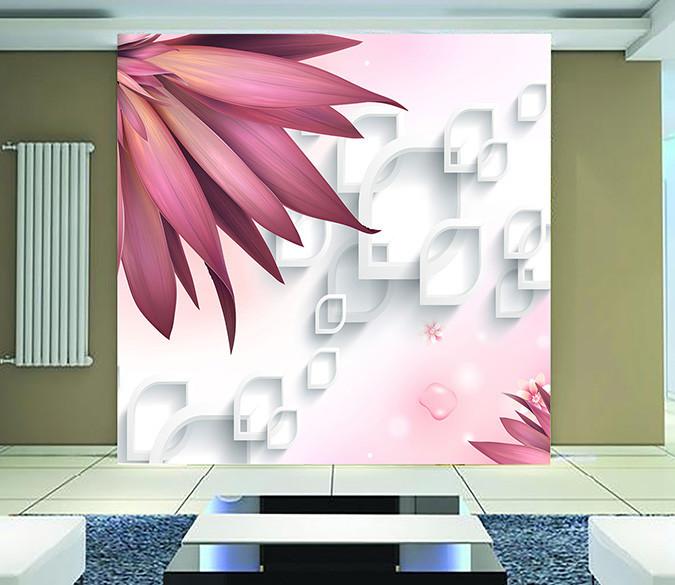 3D Purple Flowers Scene 1 Wallpaper AJ Wallpaper 1 