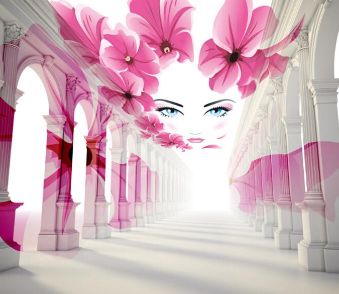 3D Purple Gorgeous Flowers Wallpaper AJ Wallpaper 1 