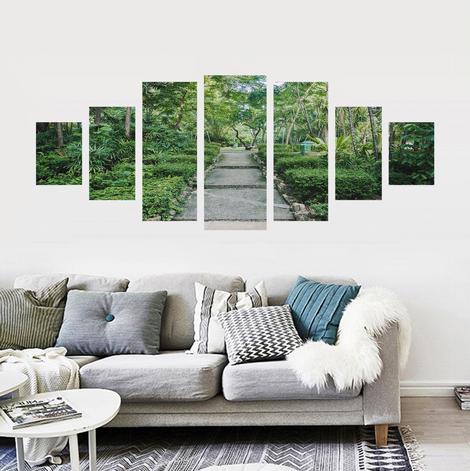 3D Garden Trail 096 Unframed Print Wallpaper Wallpaper AJ Wallpaper 