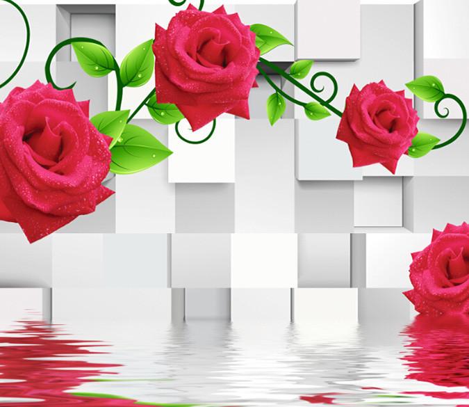 Red 3D Rose Wallpaper AJ Wallpaper 1 