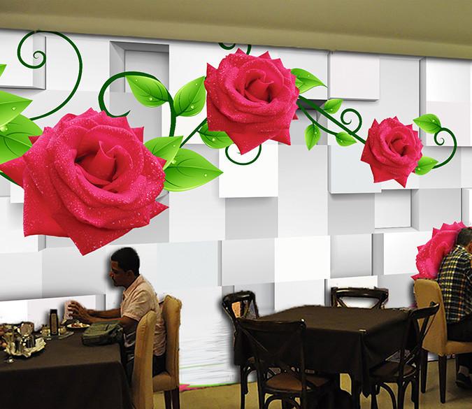 Red 3D Rose Wallpaper AJ Wallpaper 1 