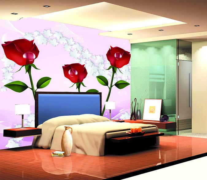 3D Red Showy Flower Wallpaper AJ Wallpaper 1 