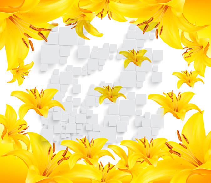 3D Yellow Flowers Wallpaper AJ Wallpaper 1 