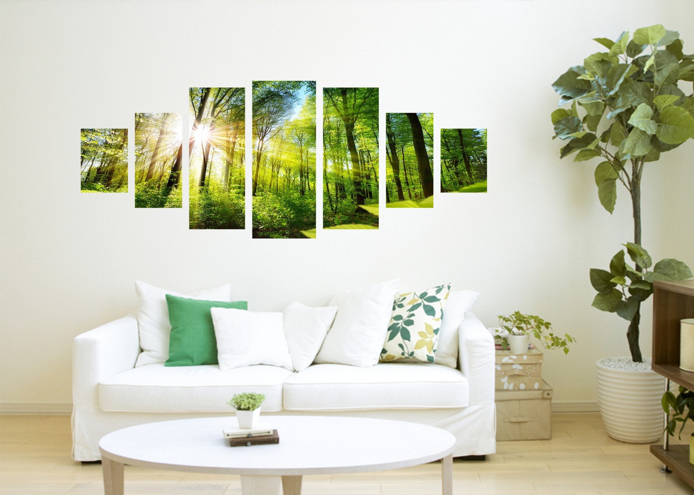 3D Sunny Forest 063 Unframed Print Wallpaper Wallpaper AJ Wallpaper 