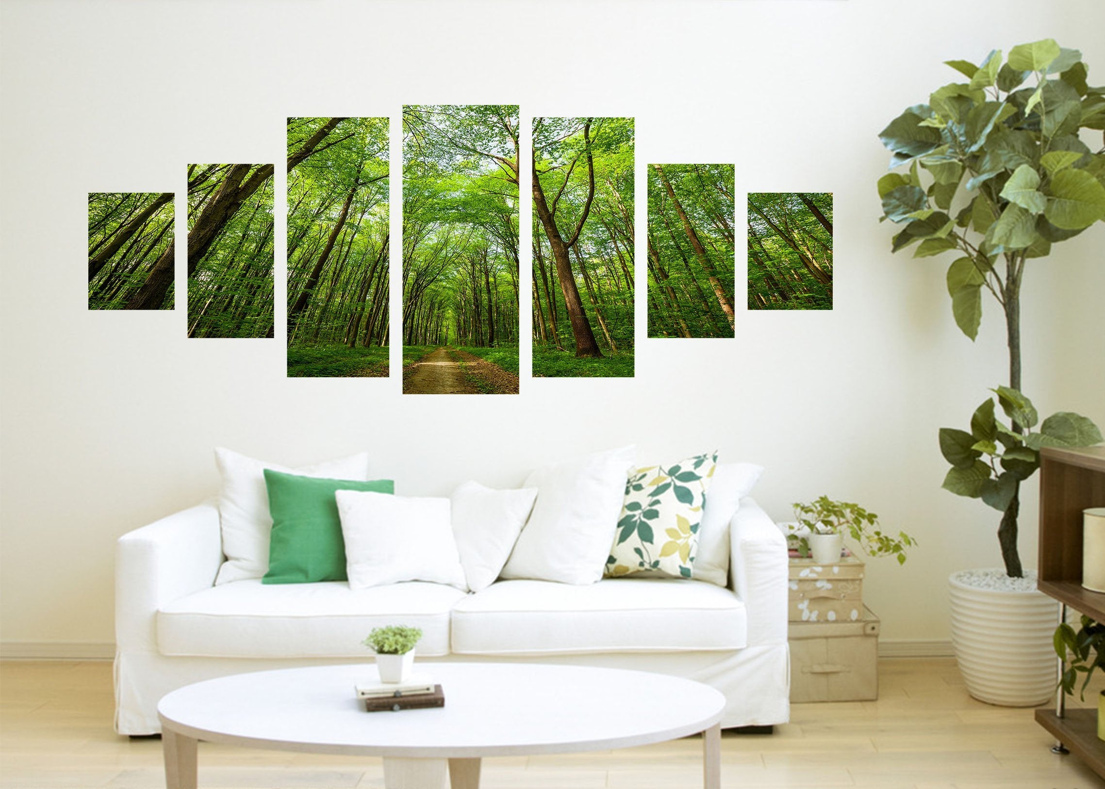 3D Green Path 087 Unframed Print Wallpaper Wallpaper AJ Wallpaper 