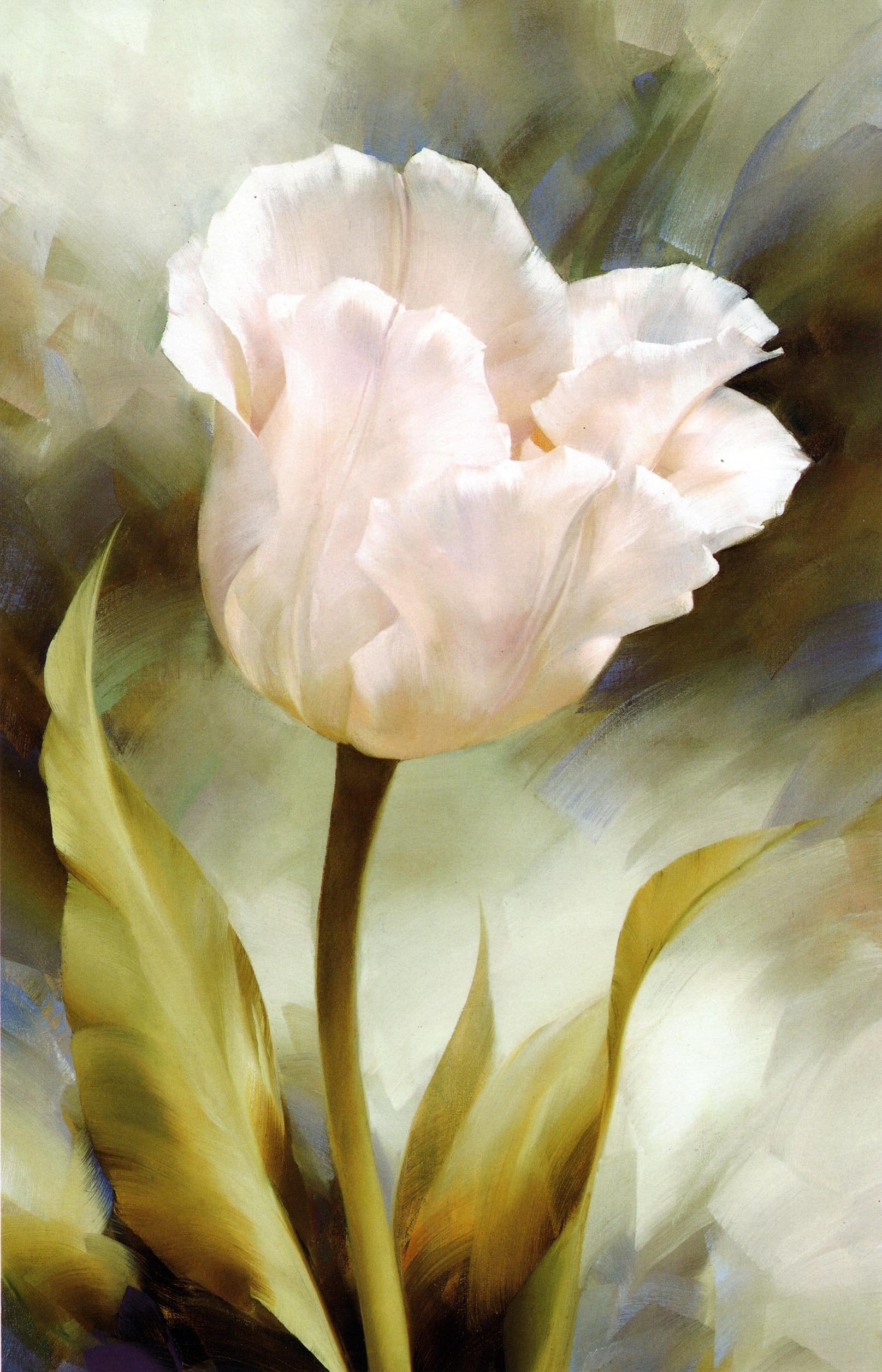3D Elegant Tulip Flower 1001 Stair Risers Wallpaper AJ Wallpaper 
