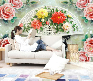 3D Fan Shaped Flower Wallpaper AJ Wallpaper 1 