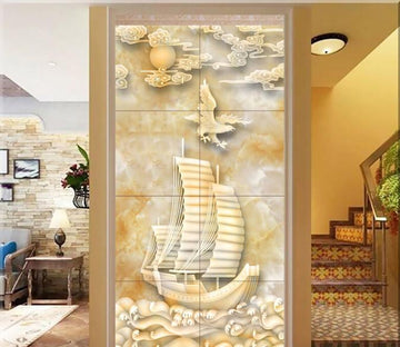 Carving Bird And Boat Porch Wallpaper AJ Wallpaper 1 