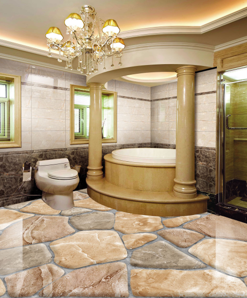 3D Mandarin Duck 113 Floor Mural  Self-Adhesive Sticker Bathroom Non-slip Waterproof Flooring Murals