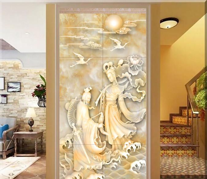 Carving People And Moon Porch Wallpaper AJ Wallpaper 1 