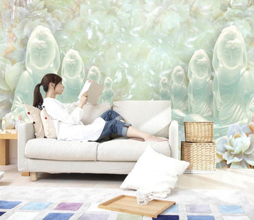 3D Light Blue Bodhisattva Wallpaper AJ Wallpaper 1 