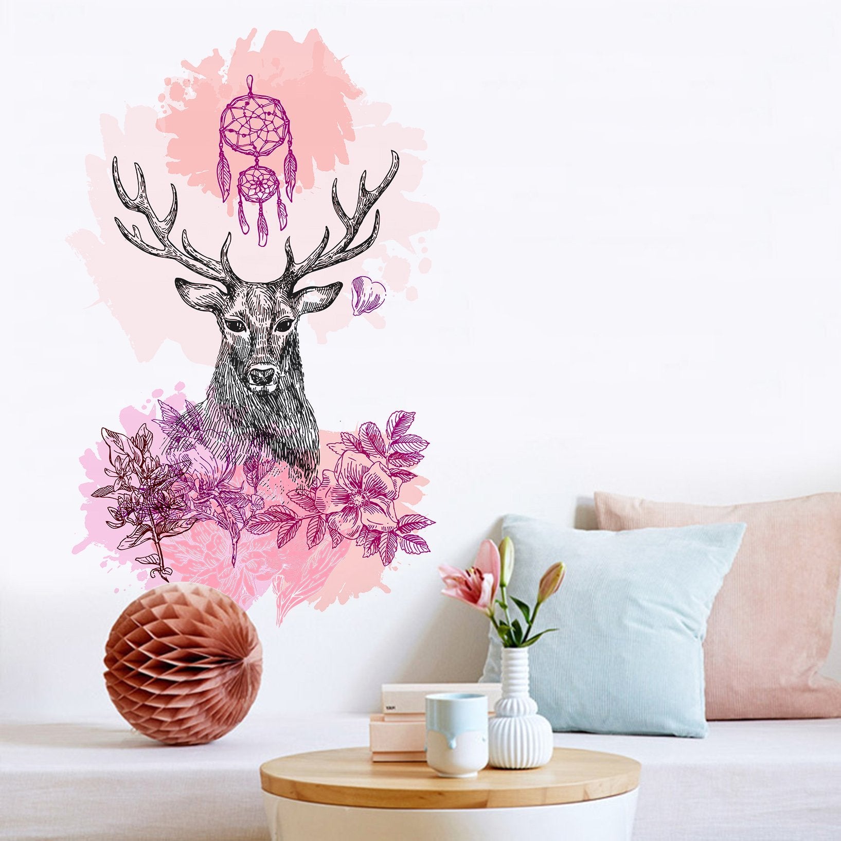 3D Deer Head Decoration 047 Wall Stickers Wallpaper AJ Wallpaper 