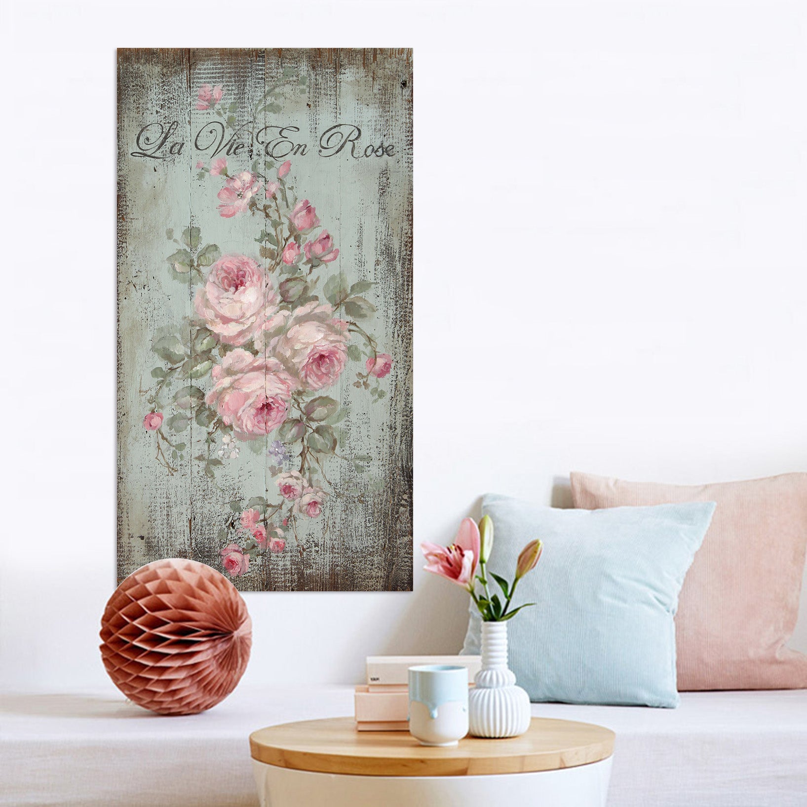 3D Pink Flowers 019 Debi Coules Wall Sticker