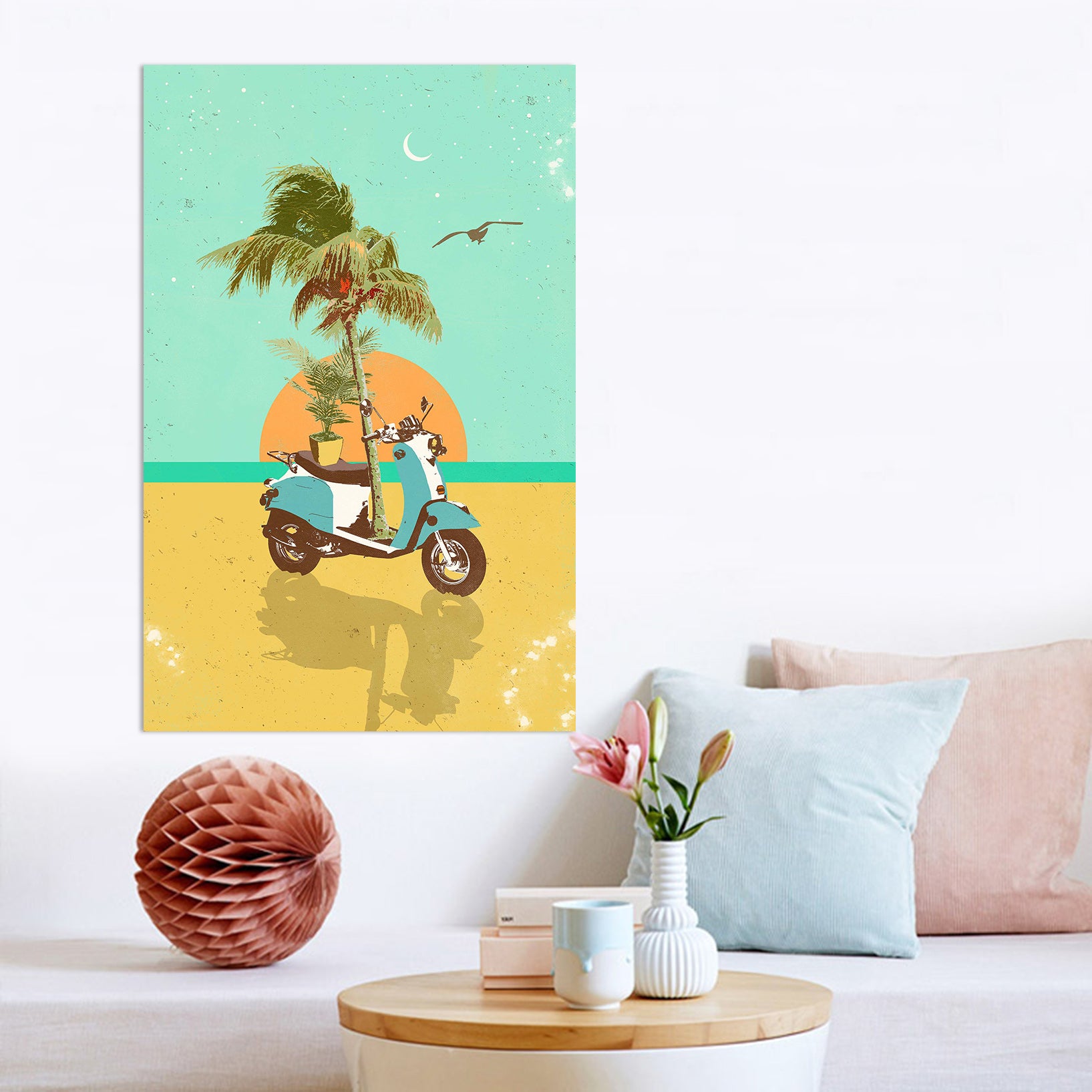 3D Sunrise By The Sea 024 Showdeer Wall Sticker