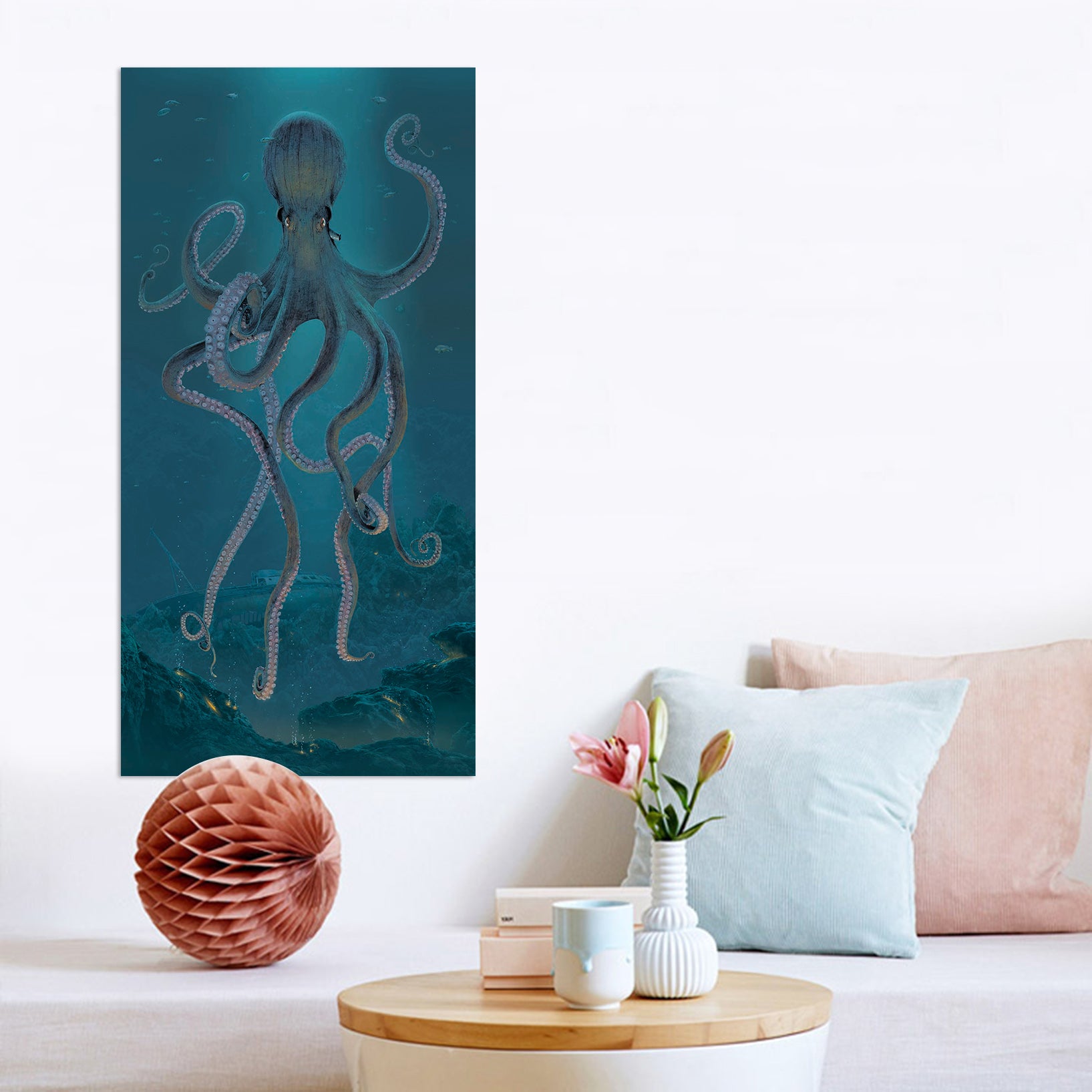 3D Giant Octopus 039 Vincent Hie Wall Sticker