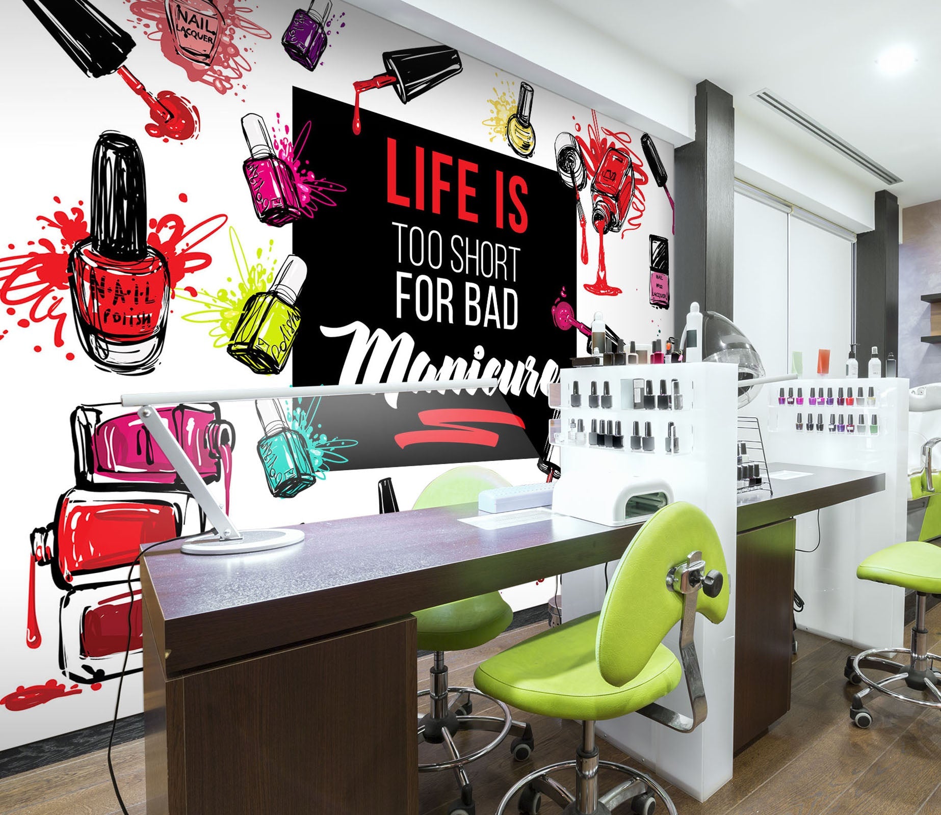 3D Cartoon Nail Polish 091 Wall Murals Wallpaper AJ Wallpaper 2 
