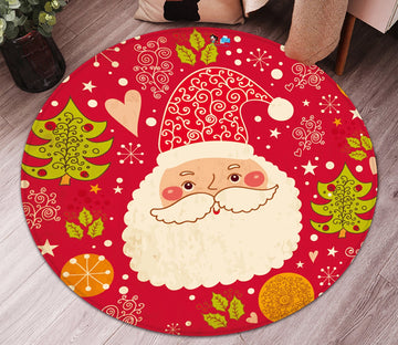 3D White Beard Hat 100 Round Non Slip Rug Mat Mat AJ Creativity Home 