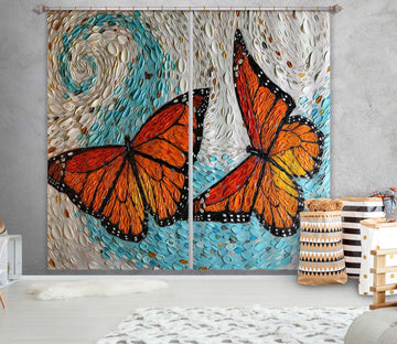 3D Butterfly Specimen 064 Dena Tollefson Curtain Curtains Drapes