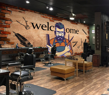 3D Male Barber 115178 Barber Shop Wall Murals