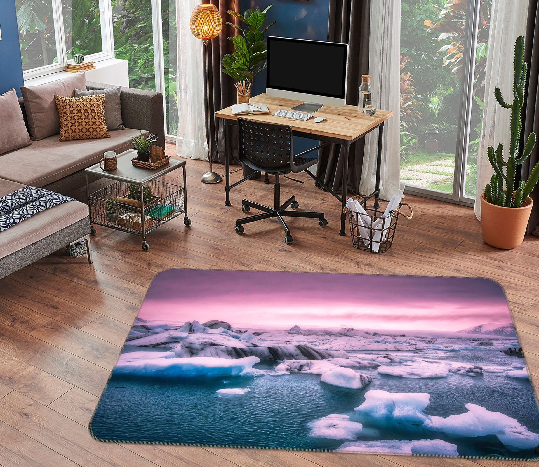 3D Melting Snow 1121 Marco Carmassi Rug Non Slip Rug Mat