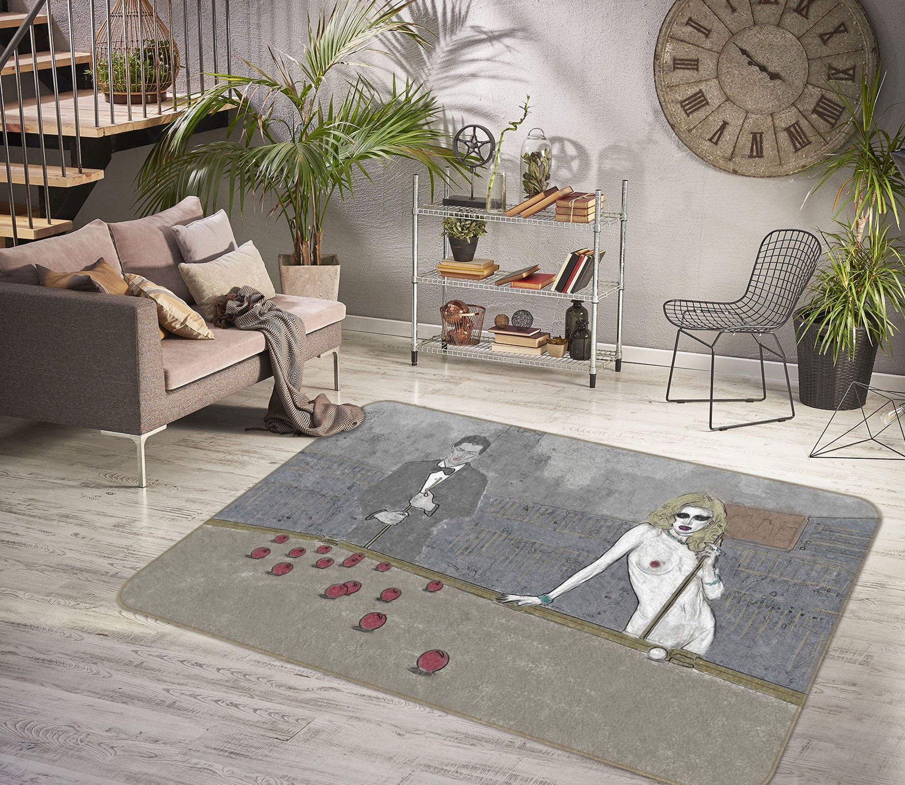 3D Billiard Game 2003 Marco Cavazzana Rug Non Slip Rug Mat Mat AJ Creativity Home 