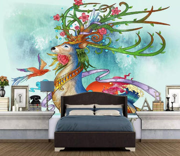 3D Colored Elk WG98 Wall Murals Wallpaper AJ Wallpaper 2 