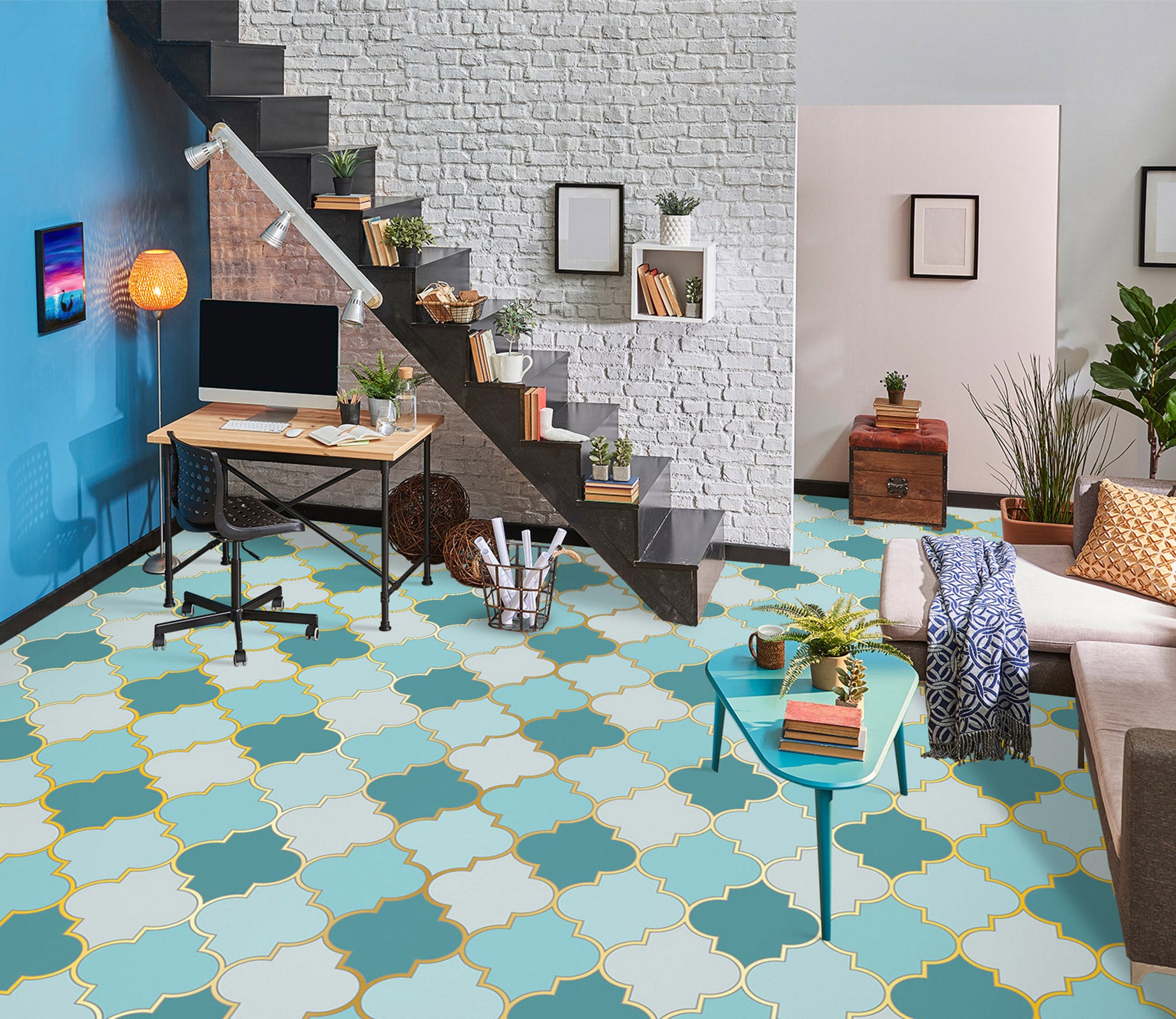 3D Fresh Colors 402 Floor Mural  Wallpaper Murals Rug & Mat Print Epoxy waterproof bath floor