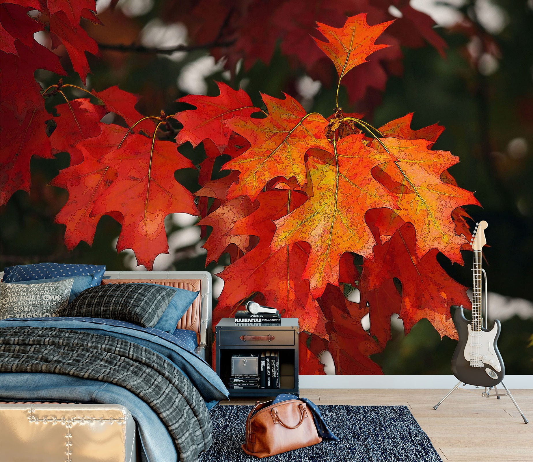 3D Maple Leaf 10861 Alius Herb Wall Mural Wall Murals