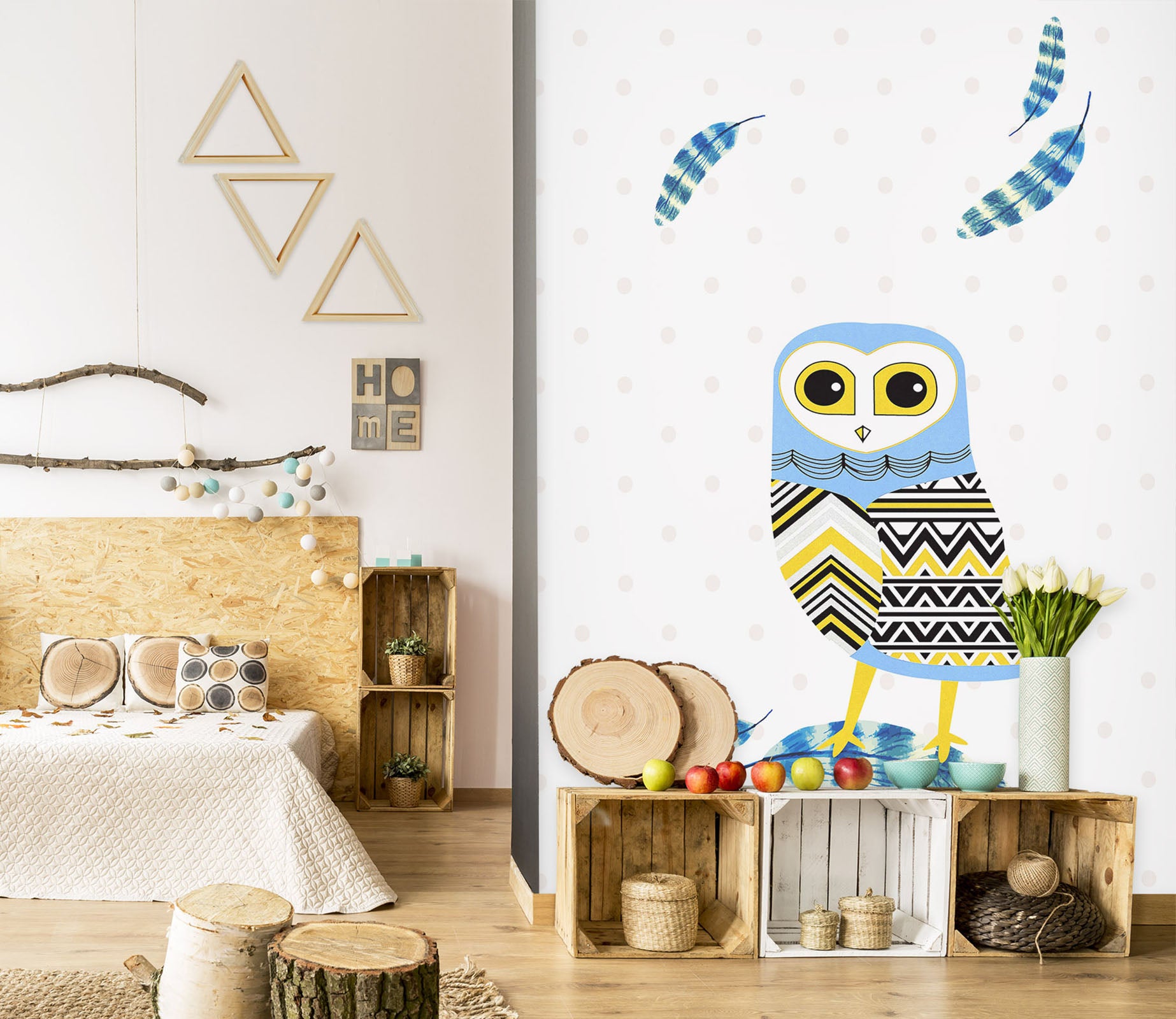 3D Parrot Feather 056 Wall Murals