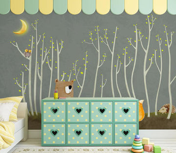 3D Childlike Trees 866 Wall Murals
