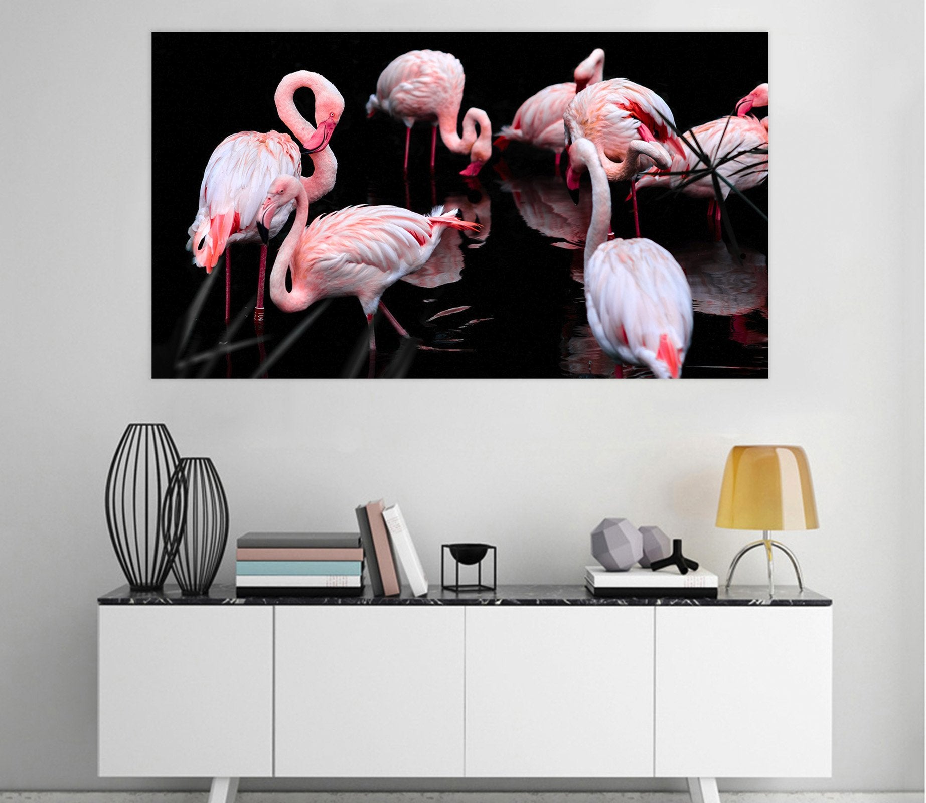 3D Pink-Flamingo 105 Animal Wall Stickers Wallpaper AJ Wallpaper 2 