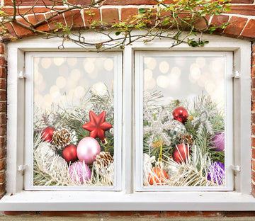 3D Pendant 30028 Christmas Window Film Print Sticker Cling Stained Glass Xmas