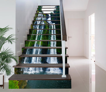 3D High And Beautiful Waterfall 410 Stair Risers