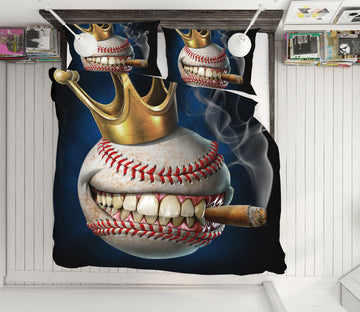 3D Baseball Tooth Smoke Crown 4053 Tom Wood Bedding Bed Pillowcases Quilt