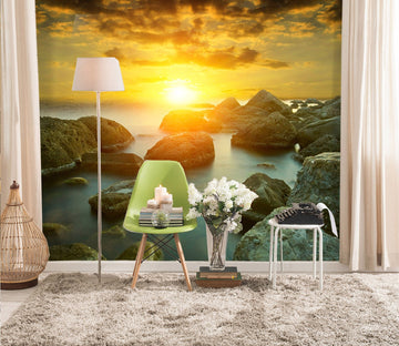 3D Sunset Ocean 108 Wall Murals Wallpaper AJ Wallpaper 2 
