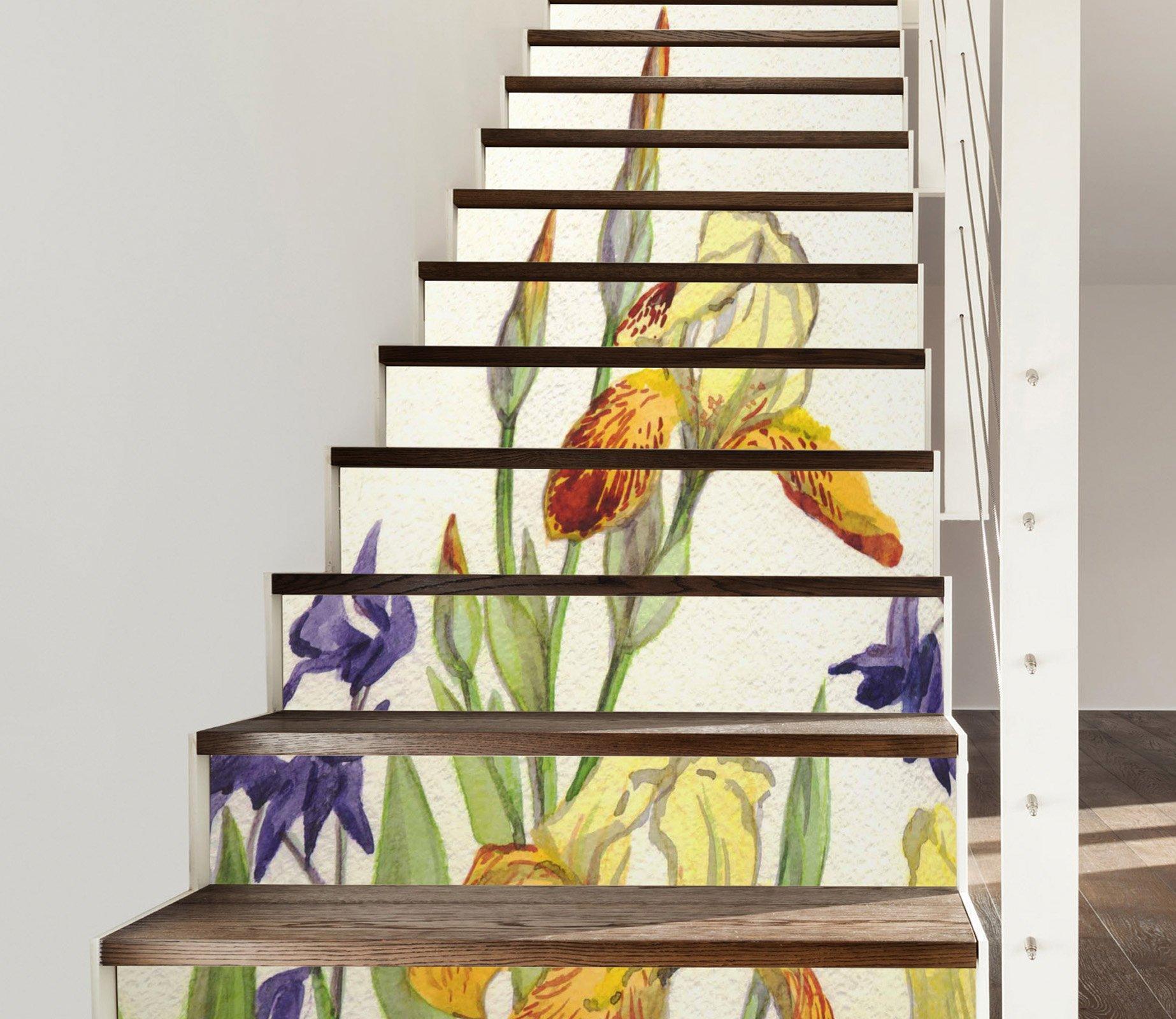 3D Flowers 772 Stair Risers Wallpaper AJ Wallpaper 