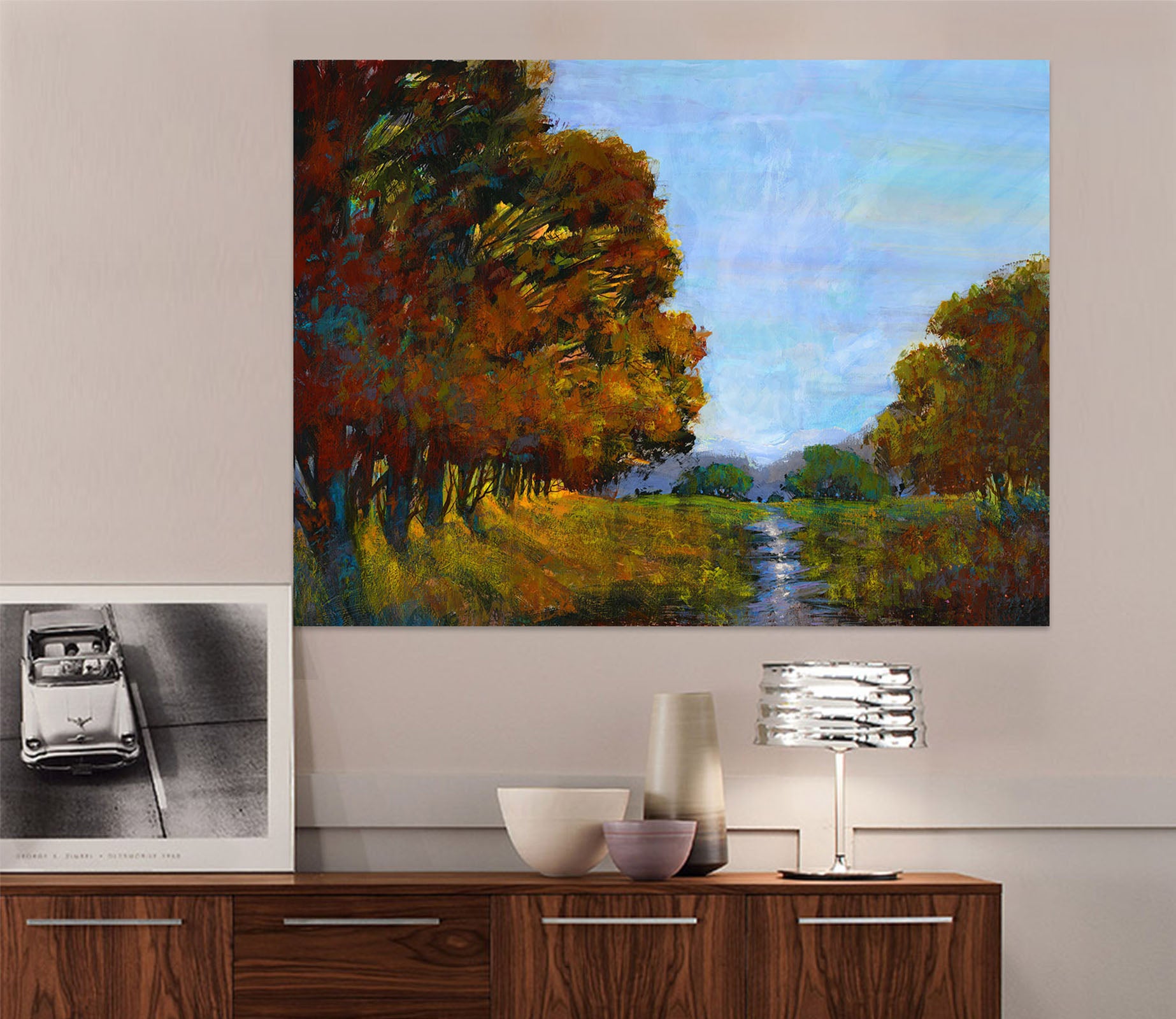 3D Forest Stream 013 Michael Tienhaara Wall Sticker