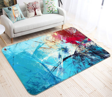 3D Blue Red Scratch 26 Non Slip Rug Mat Mat AJ Creativity Home 