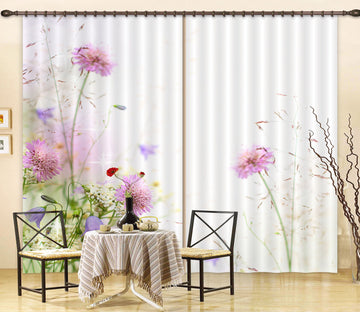 3D Purple Flowers 858 Curtains Drapes